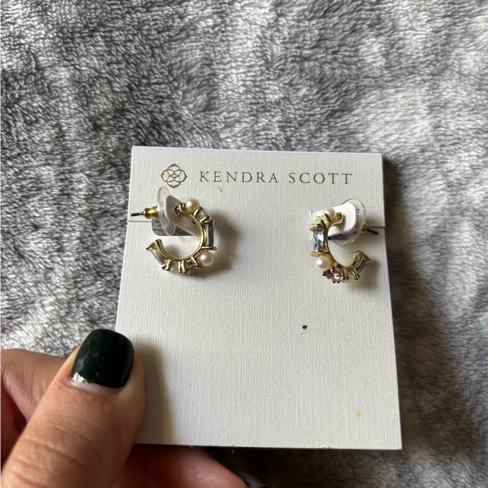 Kendra Scott jeweled huggies